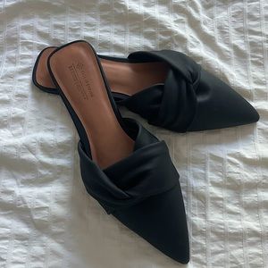 Black Mule Loafers Flats (Call It Spring)